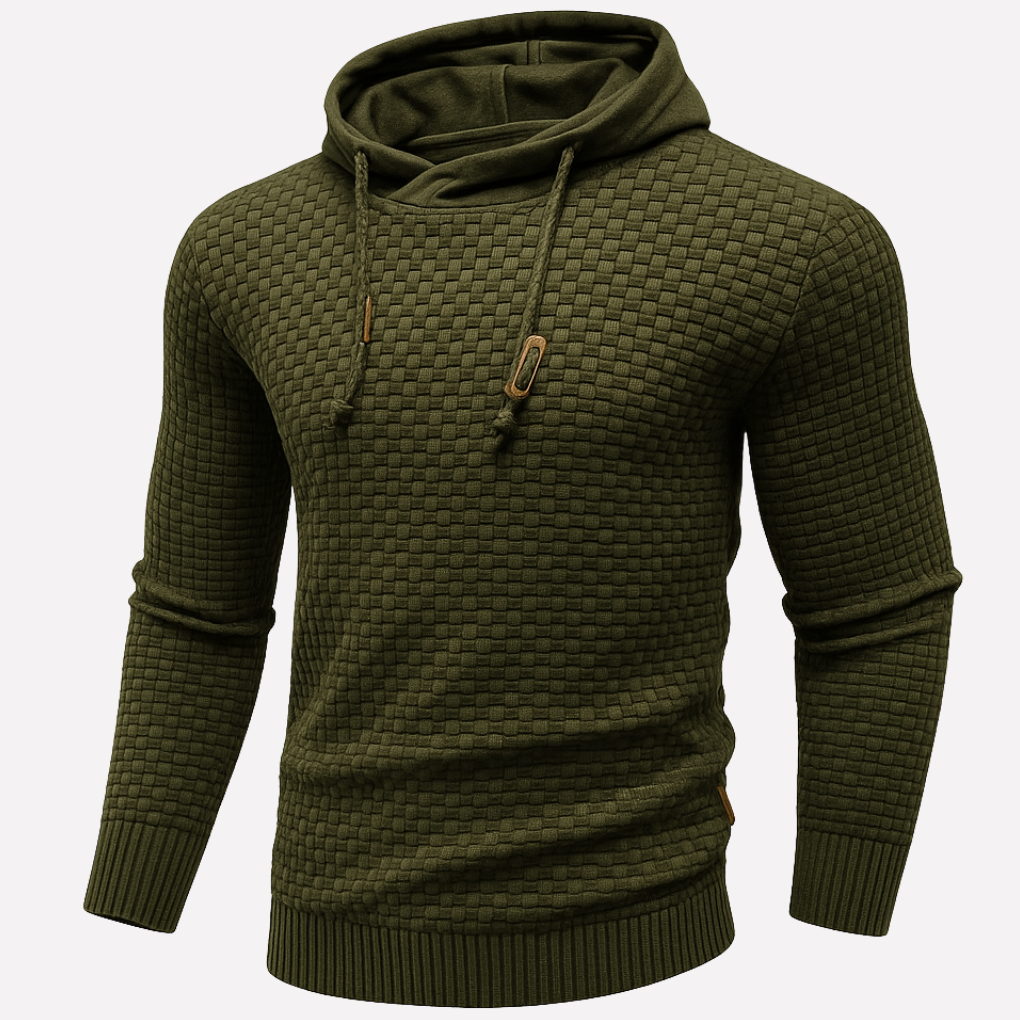 Avslappnad pullover-hoodie för herr