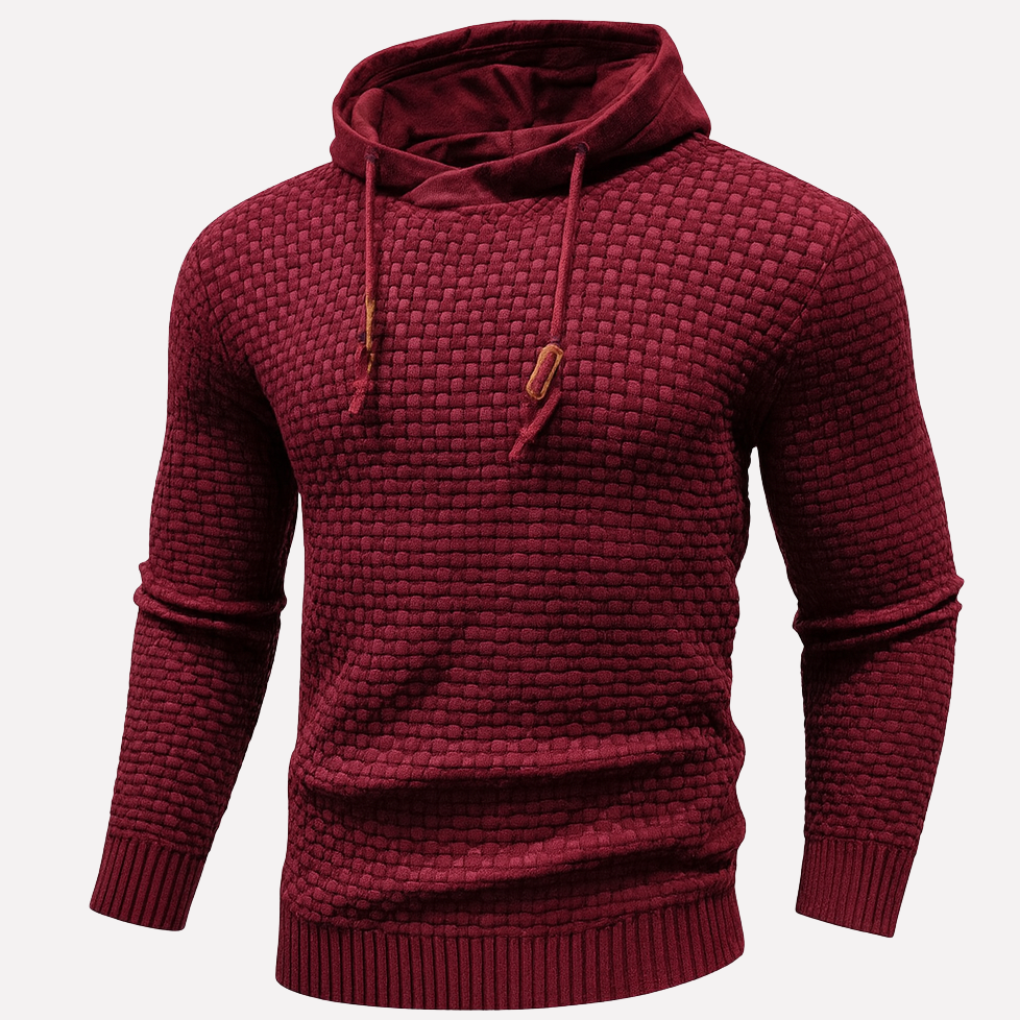 Avslappnad pullover-hoodie för herr