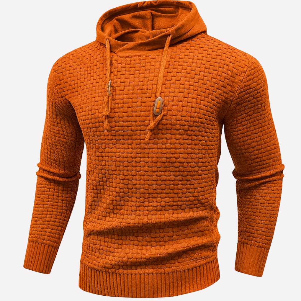 Avslappnad pullover-hoodie för herr
