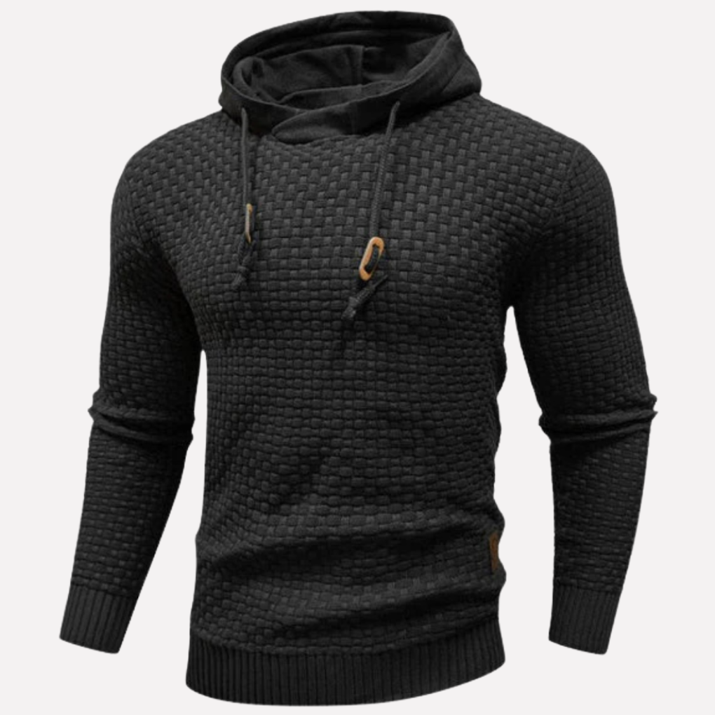 Avslappnad pullover-hoodie för herr