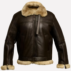 Jacka i shearling-look för herr