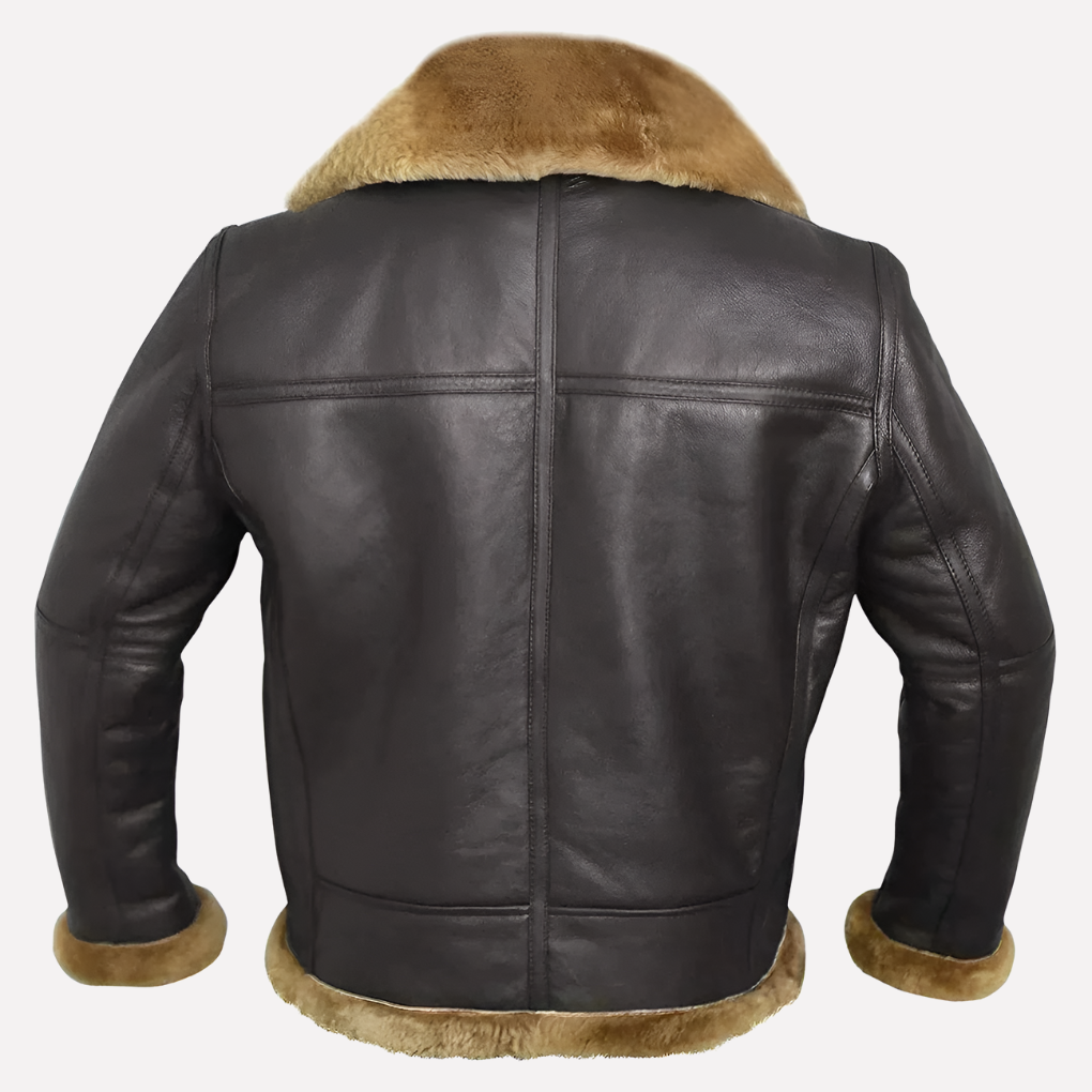 Jacka i shearling-look för herr