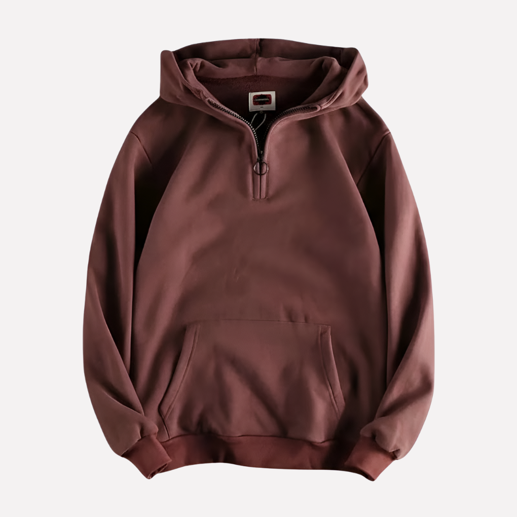 Halvzip Hoodie för herr