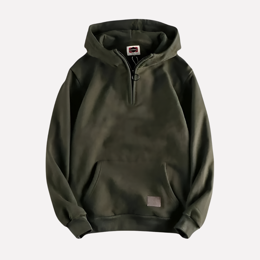Halvzip Hoodie för herr