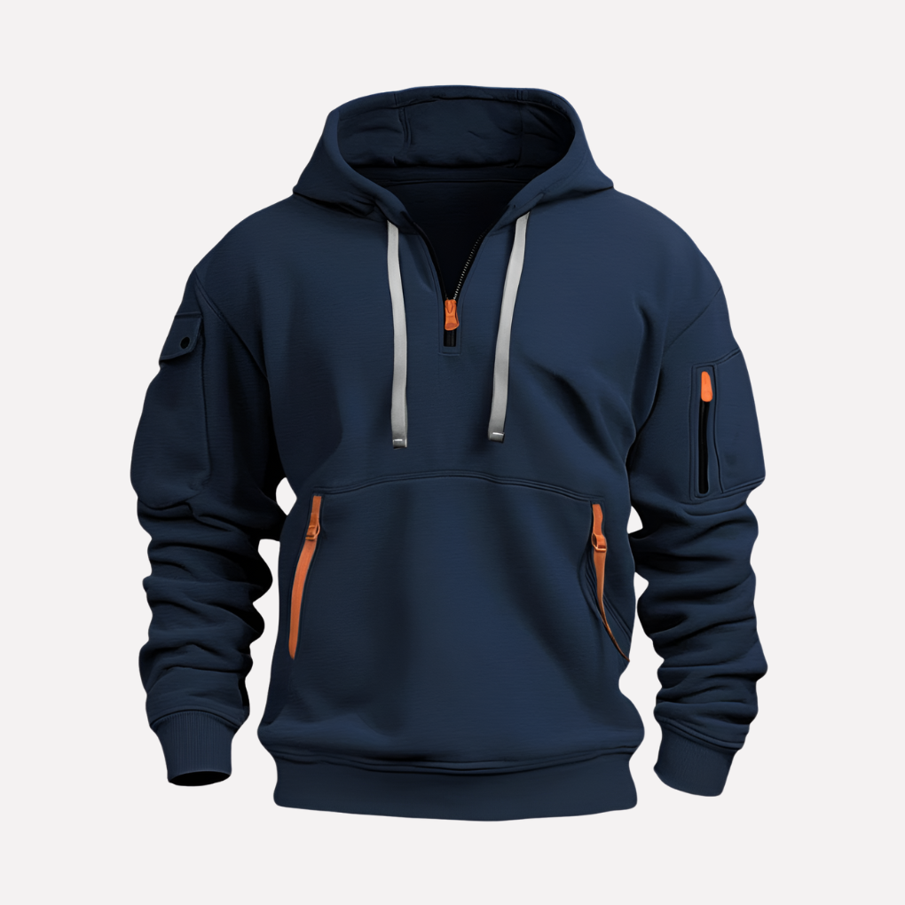 Hoodie för herr med reglerbar luva