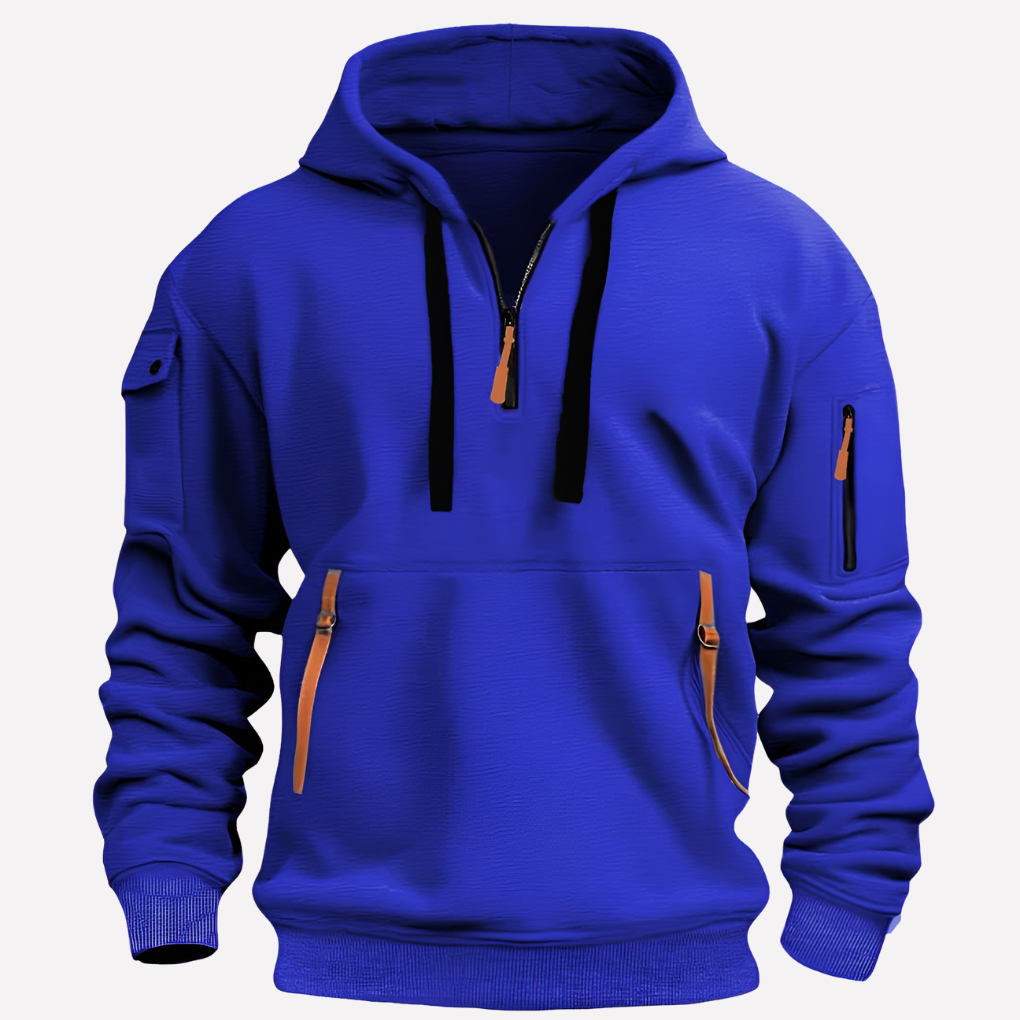 Hoodie för herr med reglerbar luva