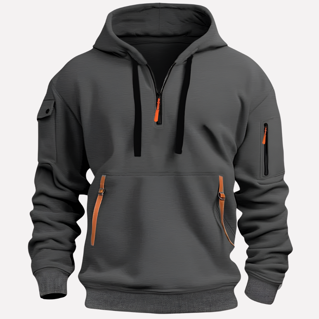 Hoodie för herr med reglerbar luva