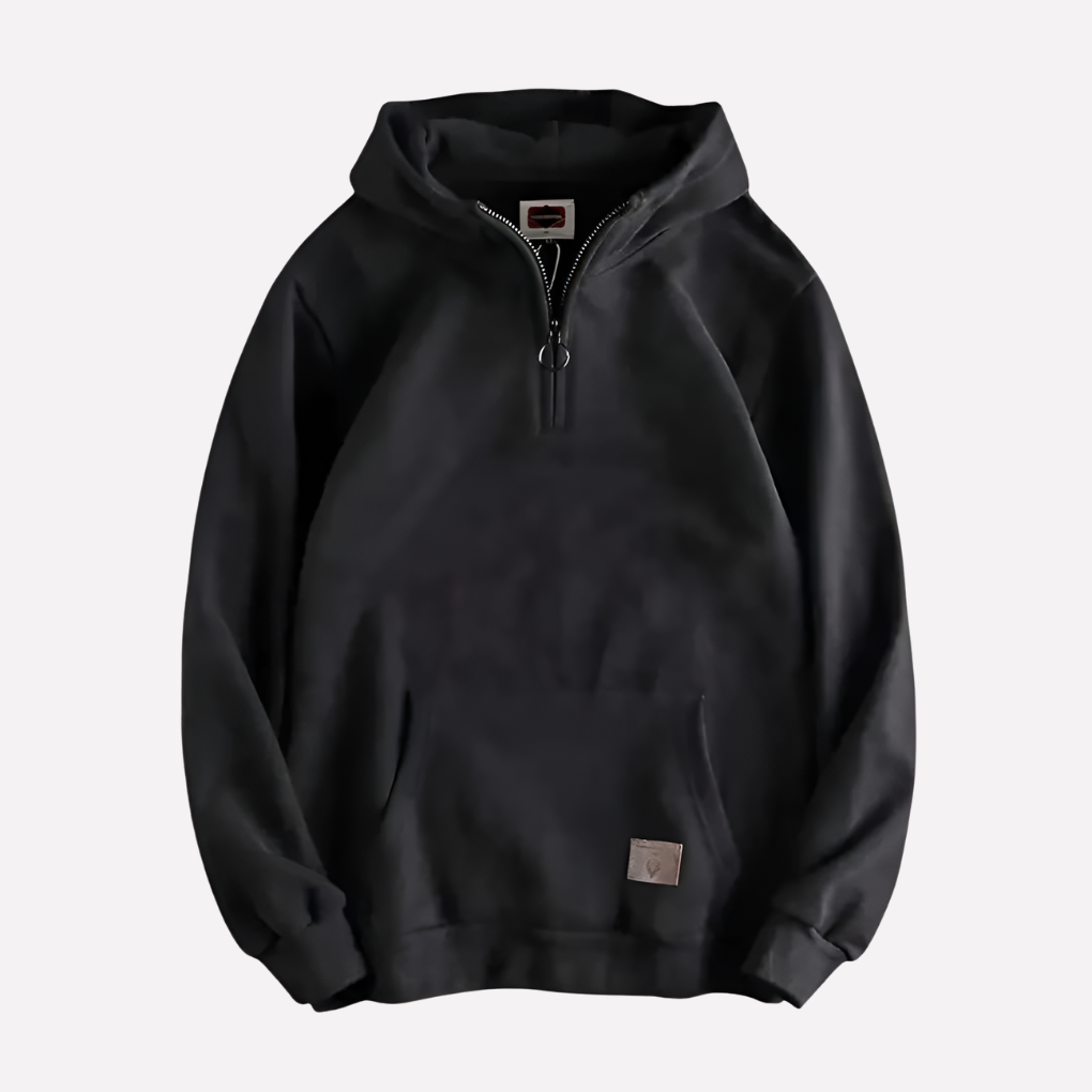 Halvzip Hoodie för herr