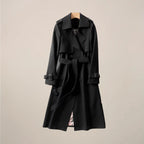 Elegant Trenchcoat | Dubbelknäppt Design med Bälte & Rutigt Foder