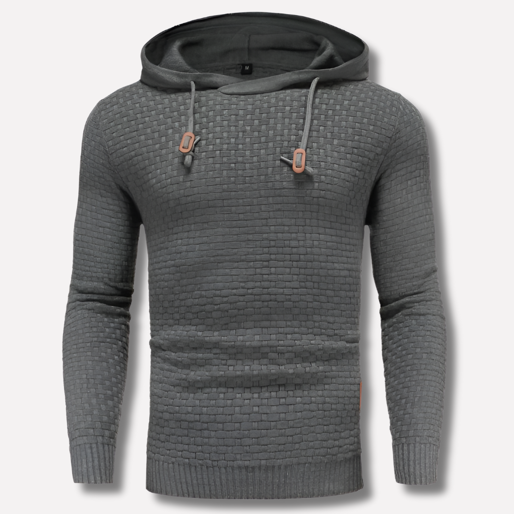 Avslappnad pullover-hoodie för herr